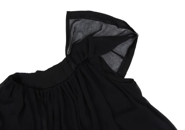 sunao kuwahara Velour Switching See-through Tiered Blouse K-166918_006