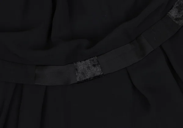 sunao kuwahara Velour Switching See-through Tiered Blouse K-166918_011