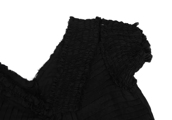 sunao kuwahara Gathered Tuck Design V-neck Dress K-166919_005