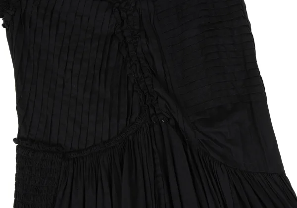 sunao kuwahara Gathered Tuck Design V-neck Dress K-166919_006