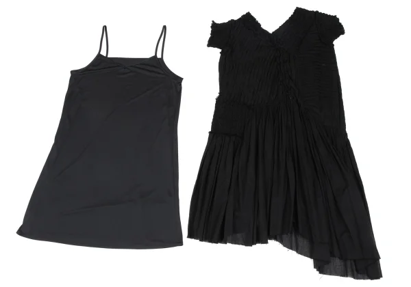 sunao kuwahara Gathered Tuck Design V-neck Dress K-166919_011