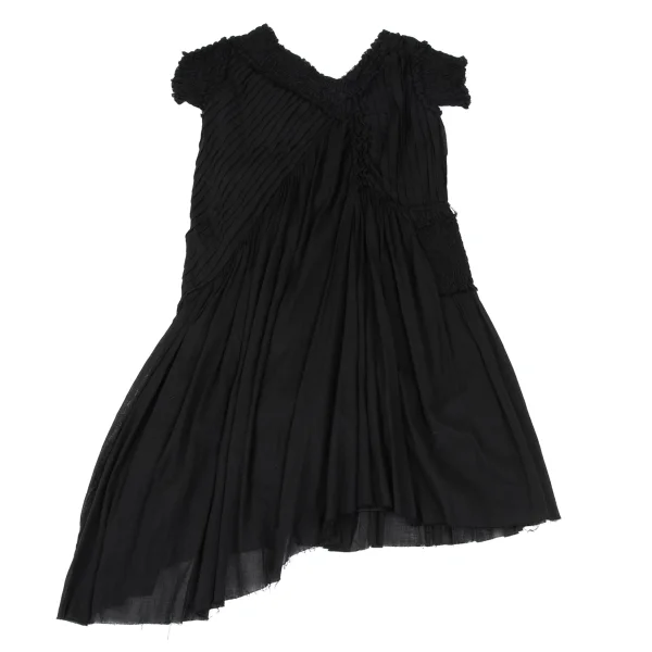 sunao kuwahara Gathered Tuck Design V-neck Dress K-166919_012