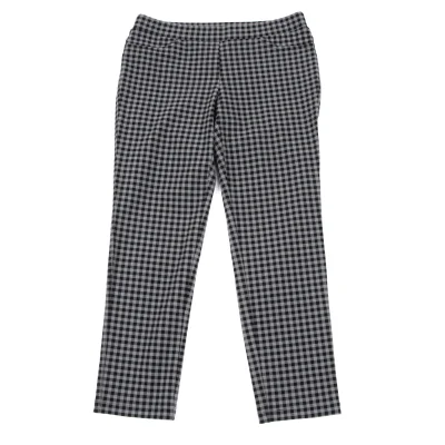 EVEX by KRIZIA Nylon Stretch Check Cropped Pants