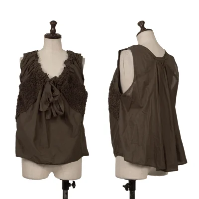 zucca Dyed Gather Design Open Neck Blouse