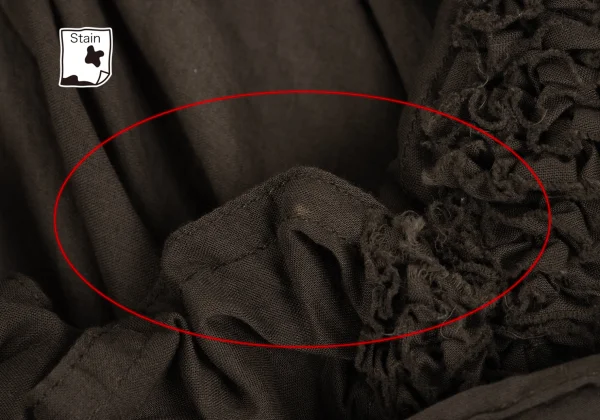 zucca Dyed Gather Design Open Neck Blouse K-166931_005