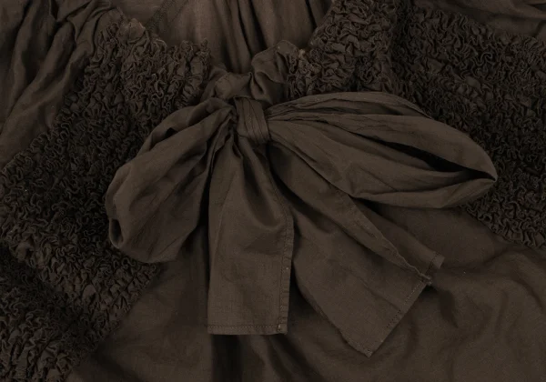 zucca Dyed Gather Design Open Neck Blouse K-166931_006