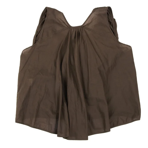 zucca Dyed Gather Design Open Neck Blouse K-166931_011