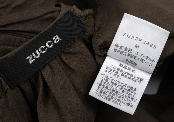 zucca Dyed Gather Design Open Neck Blouse K-166931_014