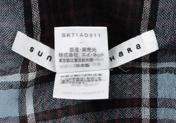 sunao kuwahara Mohair Blend Wool Check Stole K-166933_005