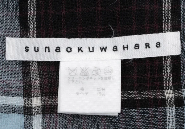 sunao kuwahara Mohair Blend Wool Check Stole K-166933_006