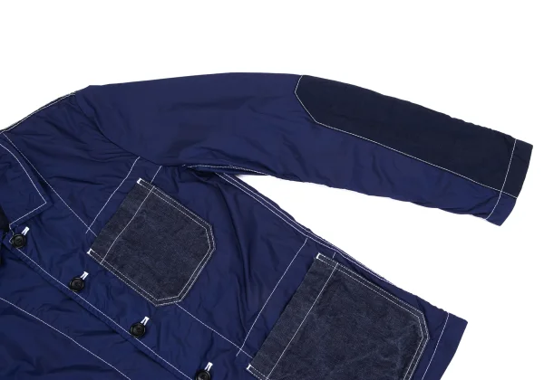 COMME des GARCONS HOMME Denim Patch Pocket Puckering Poly Jacket K-166940_007