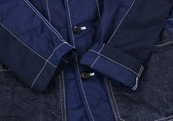 COMME des GARCONS HOMME Denim Patch Pocket Puckering Poly Jacket K-166940_008