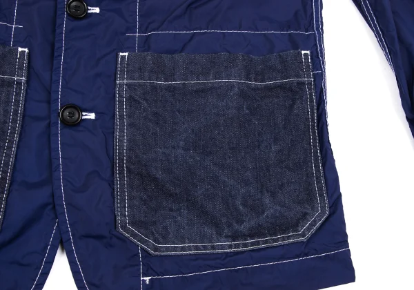 COMME des GARCONS HOMME Denim Patch Pocket Puckering Poly Jacket K-166940_010