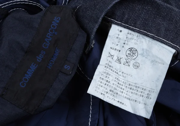 COMME des GARCONS HOMME Denim Patch Pocket Puckering Poly Jacket K-166940_016