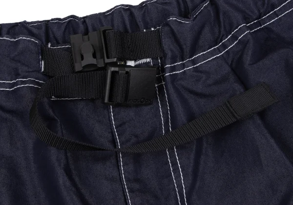 COMME des GARCONS HOMME Cotton Poly Belted Shiny Pants K-166945_004