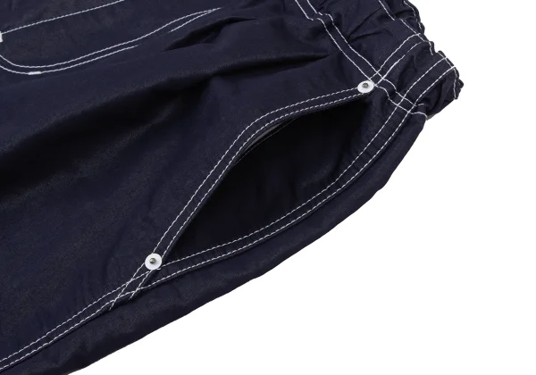 COMME des GARCONS HOMME Cotton Poly Belted Shiny Pants K-166945_006