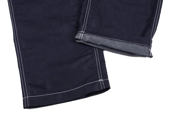 COMME des GARCONS HOMME Cotton Poly Belted Shiny Pants K-166945_009