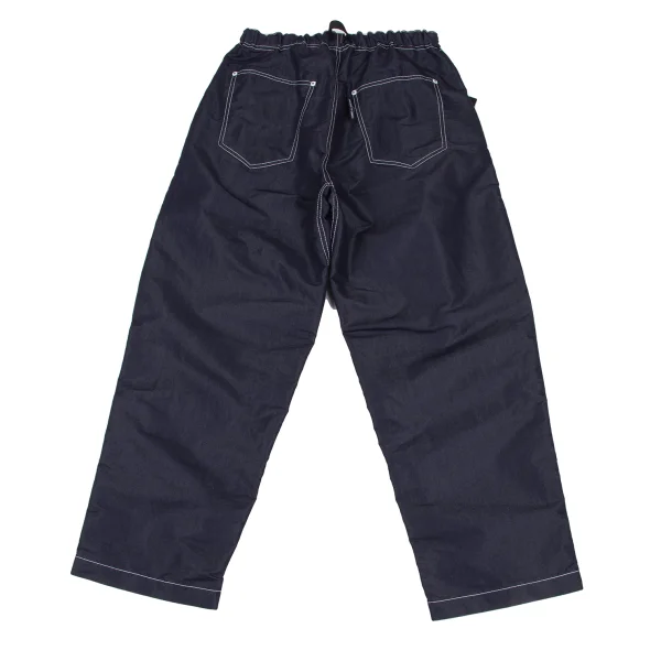 COMME des GARCONS HOMME Cotton Poly Belted Shiny Pants K-166945_010