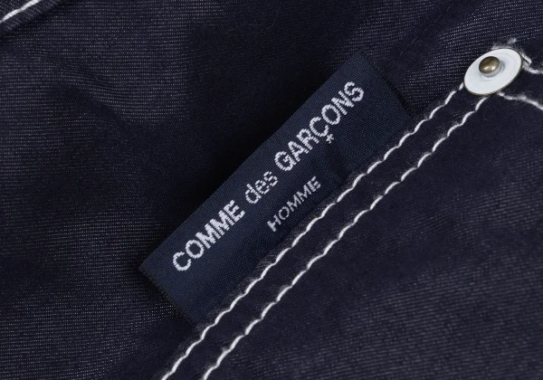 COMME des GARCONS HOMME Cotton Poly Belted Shiny Pants K-166945_013