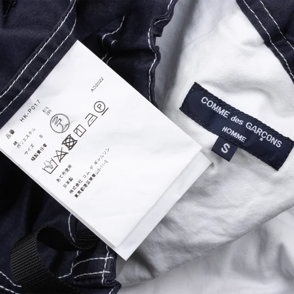 COMME des GARCONS HOMME Cotton Poly Belted Shiny Pants K-166945_016