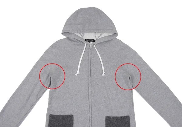 COMME des GARCONS HOMME DEUX Felt Pocket Zip Hoodie K-166948_002