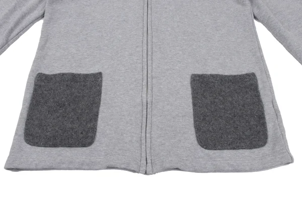 COMME des GARCONS HOMME DEUX Felt Pocket Zip Hoodie K-166948_010
