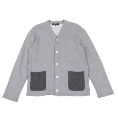 COMME des GARCONS HOMME DEUX Felt Pocket Sweatshirt Cardigan