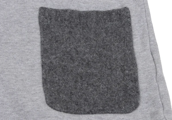 COMME des GARCONS HOMME DEUX Felt Pocket Sweatshirt Cardigan K-166949_010