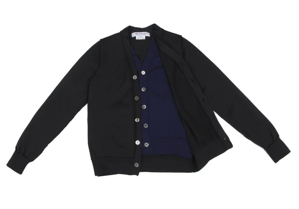 COMME des GARCONS Front Layered Poly Cardigan K-166952_002