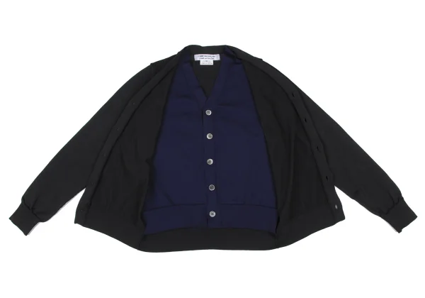 COMME des GARCONS Front Layered Poly Cardigan K-166952_010