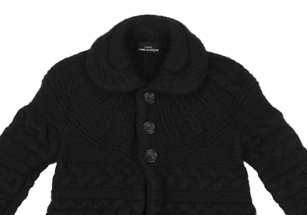 tricot COMME des GARCONS Wool Cable Knit Jacket K-166953_003