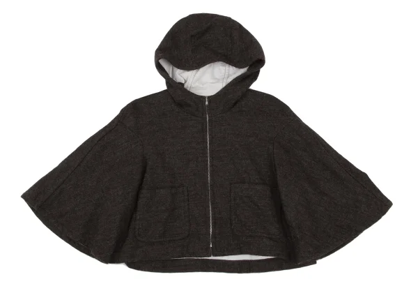 tricot COMME des GARCONS Flare Sleeve Wool Knit Short Zip Blouson K-166954_002