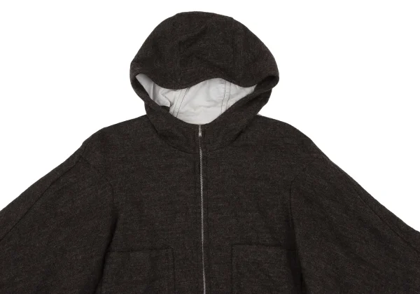 tricot COMME des GARCONS Flare Sleeve Wool Knit Short Zip Blouson K-166954_003