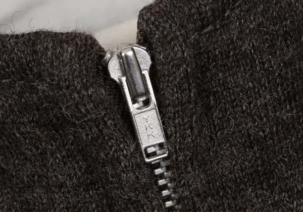 tricot COMME des GARCONS Flare Sleeve Wool Knit Short Zip Blouson K-166954_005