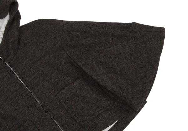 tricot COMME des GARCONS Flare Sleeve Wool Knit Short Zip Blouson K-166954_006