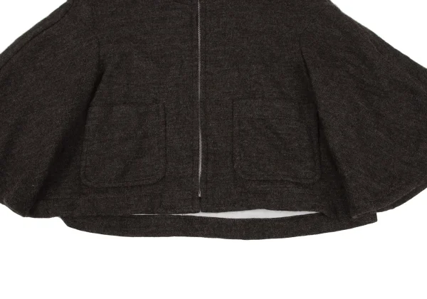tricot COMME des GARCONS Flare Sleeve Wool Knit Short Zip Blouson K-166954_008