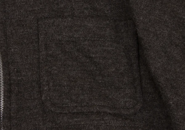 tricot COMME des GARCONS Flare Sleeve Wool Knit Short Zip Blouson K-166954_009