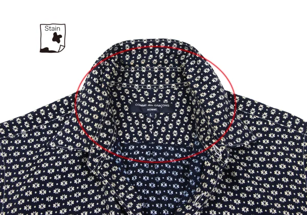 COMME des GARCONS HOMME Rayon Printed Short Sleeve Shirt K-166961_004