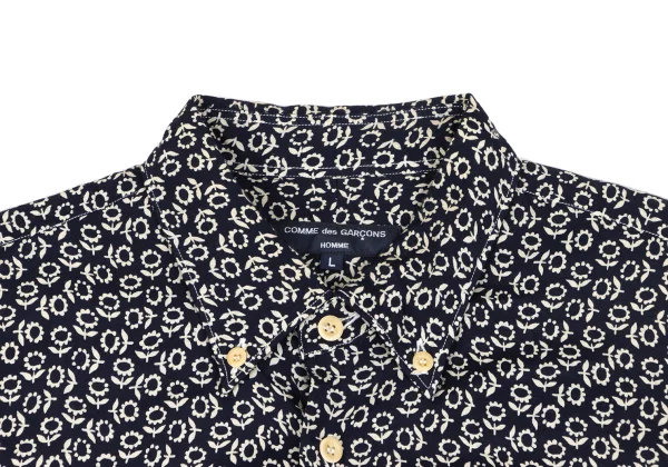 COMME des GARCONS HOMME Rayon Floral Printed Short Sleeve Shirt K-166963_003