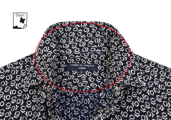 COMME des GARCONS HOMME Rayon Floral Printed Short Sleeve Shirt K-166963_004