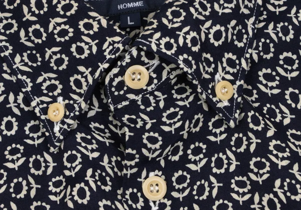 COMME des GARCONS HOMME Rayon Floral Printed Short Sleeve Shirt K-166963_005