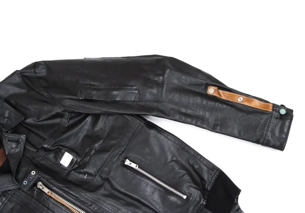 UNDERCOVER ISM Switching Design Leather Jacket K-166971_005