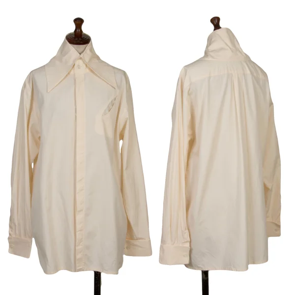 UNDERCOVER LEAF-Era Big-collar Long Sleeve Shirt Ivory M-L K-166974_001
