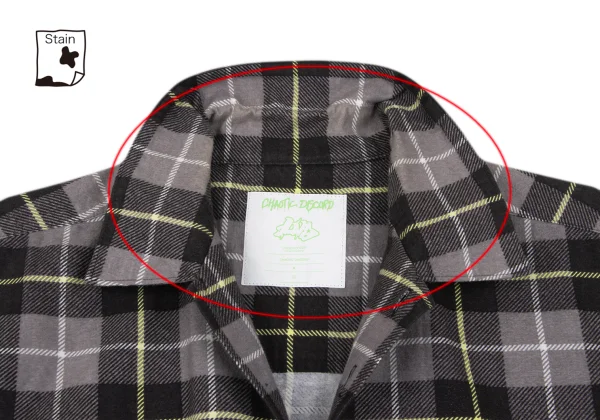 UNDERCOVER CHAOTIC DISCORD Cotton Check Short-sleeved Shirt K-166975_004