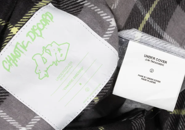 UNDERCOVER CHAOTIC DISCORD Cotton Check Short-sleeved Shirt K-166975_016