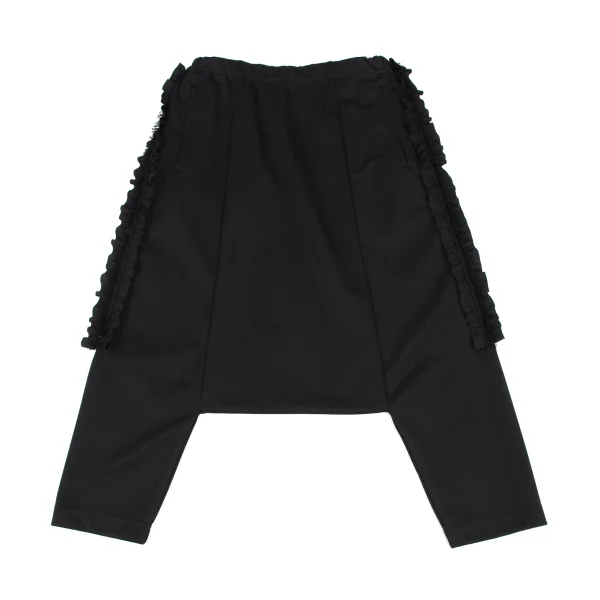 COMME des GARCONS Side Frill Taping Jersey Dropped Crotch Pants Black S K-166976_001