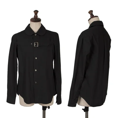 BLACK COMME des GARCONS Cotton Belted Round Collar Shirt