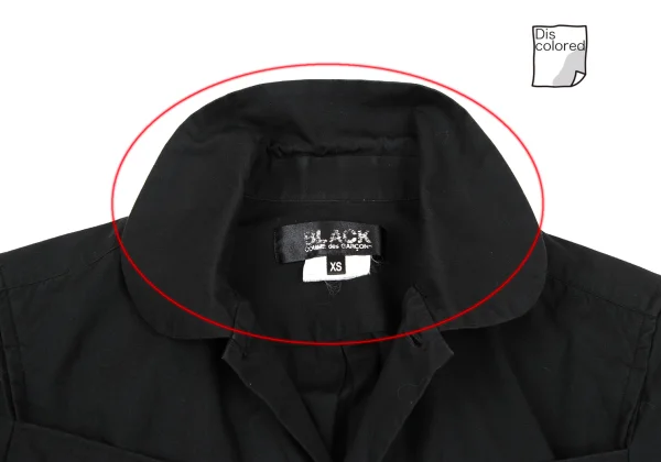 BLACK COMME des GARCONS Cotton Belted Round Collar Shirt K-166977_005