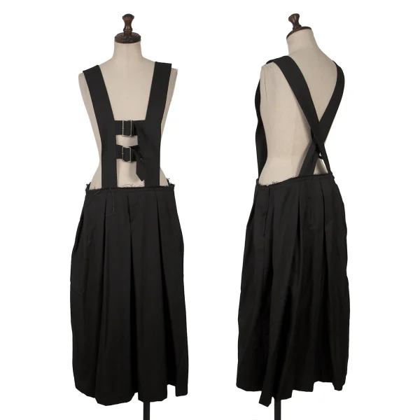 BLACK COMME des GARCONS Wool Belt Shoulder Hanging Skirt Black S K-166979_001