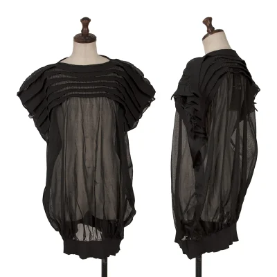 JUNYA WATANABE COMME des GARCONS Poly Nylon Decollete Tiered Knit